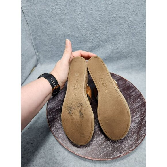 Sam Edelmam Womens Tan Leather Wedge Sandals Size 6 - Picture 11 of 13